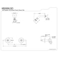 thumbnail image 2 of Kingston Brass KB245KLSO Knight Double-Handle Shower Faucet, Oil Rubbed Bronze, 2 of 4