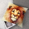 thumbnail image 7 of Flax Throw Pillow Cover Orange Animal Watercolor Drawing Nursery Safari Big Inches Pillowcase Home Decor Square Pillow Case Cushion Cover, 7 of 7