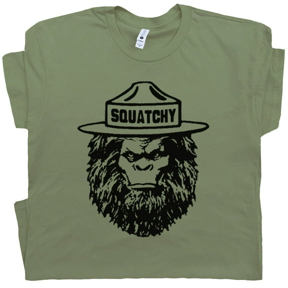 Squatchy T Shirt Bigfoot Sasquatch Shirt Funny Yellowstone Grand Canyon Camping Tee for Men Women Vintage Smokey The Big Foot Bear
