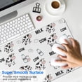 thumbnail image 4 of Long Mouse Pads for Desk,White Cow Milk Pattern Desk Mats on Top Of Desks, Desk Mouse Pad Extra Large with 3mm Non-Slip Base and Stitched Edge for Gaming,Office,Work,Home 31.5"x11.8", 4 of 6
