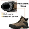 thumbnail image 2 of Mens Snow Boots Waterproof Rubber Non-Slip Sole Winter Warm Lace-up Boots Outdoor Walking Hiking Fashion Casual Boots Brown 10 US, 2 of 7
