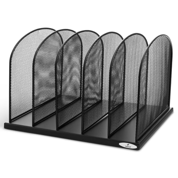 Organizador de escritorio Safco Onyx con 5 compartimentos verticales