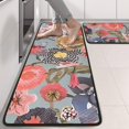 thumbnail image 2 of Kitchen Rugs Sets Of 2,Pioneer Flower Floral Print Pattern Anti Fatigue Kitchen Mat Rugs Non Slip Washable,Decorative Kitchen Floor Mats for Kitchen,Sink,Laundry,17"x47"+17"x47", 2 of 5