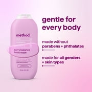 method Body Wash, Berry Balance - Leaves Skin Feeling Soft & Moisturized, Made Without Parabens, Notes of Acai, Mulberry & Goji Berry, 18 fl oz