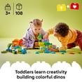 thumbnail image 4 of LEGO DUPLO Town 3 in 1 Dinosaurs on Wheels Learning Toy for Toddler Boys & Girls, Ages 3+ - Building & Education Play Set Teaches Problem-Solving Skills Through Play - Preschool Gift Idea - 10451, 4 of 8
