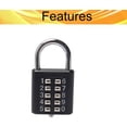 thumbnail image 4 of HUGFEGWE 10 Digit Push Button Combination Padlock Digita Lock for Locker Cabinet Case Drawer Black 1PCS CJB91-26069, 4 of 9