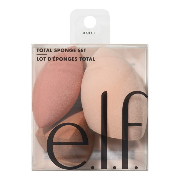 e.l.f. Set de Esponjas Total, Esponjas de Maquillaje Multiuso Para Cara