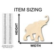 thumbnail image 2 of Unfinished Wood Elephant Shape - Craft - up to 46" DIY 8" / 1/4", 2 of 3
