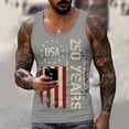 thumbnail image 4 of Men's 250 Anniversary Usa Shirt 4th Of July Usa Independence Day Tank Top Retro American Flag Graphic Sleeveless Patriotic Tank Tops We the People Round Neck Tops,Gray 3XL, 4 of 5