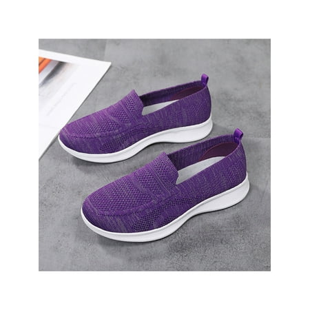

Woobling Womens Shoes Slip On Sock Flats Sneakers Classic Jogging Pumps Shoes Trainers