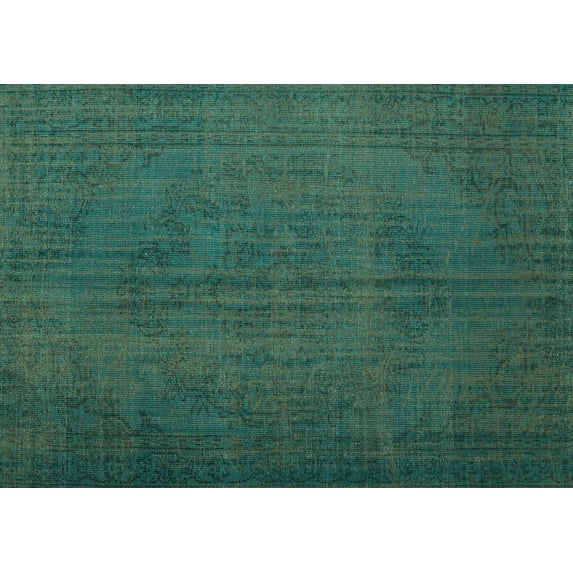 Ahgly Company Indoor Rectangle Persian Turquoise Blue Bohemian Area Rugs, 7' x 9'