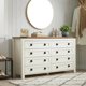thumbnail image 2 of Dresser, Bedroom with 8 Drawer Dresser Cabinet, Wooden Country Wide Drawers, Storage Dresser Bedroom, Living Room, Dresser My Lux Decor Round, 2 of 9