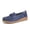 Blue, variant on Women's Slip-On Loafers with Braided Strap Comfortable Wide Width Flats Nurse Shoes Breathable Casual Flats for Office Business and Nursing