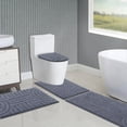 thumbnail image 2 of Bathroom Rugs Sets 4 Piece, Super Soft and Absorbent Non Slip Microfiber Toilet Bathroom Mats, 2 of 13