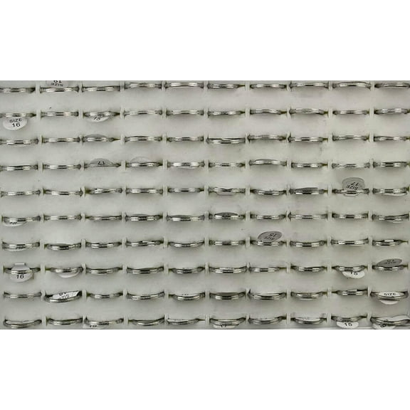 K-KED 32pcs Wholesale Bulk Lots Lady's Fashion Delicate Jewelry 2MM Width Stainless Steel Rings