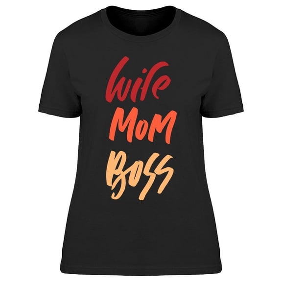 Wife Mom Boss Slogan Tee Men's -Image by Shutterstock