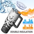 thumbnail image 5 of Halloween Bat Swarm Pattern Tumbler with Handle and Lid,40oz Double Wall Vacuum Insulated Tumbler,Cups Gift for Women and Men, 5 of 7