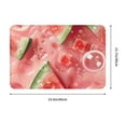 thumbnail image 3 of Salouo Refreshing Watermelon Slices Pattern Outdoor Indoor Sturdy Doormats 16’’×24’’, Anti Fatigue Soft Flannel Thick Door Mat,Non-Slip Rectangle Rug Cushion, 3 of 7