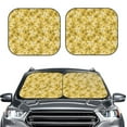 thumbnail image 2 of Rateoe Flower Pattern 2 Piece Car Windshield Sun Shade Foldable | Front Windshield Shade for Sun, Heat and UV Rays | Sunshade for Car Front Window-Medium, 2 of 6