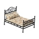 thumbnail image 1 of Cama de casa de muñecas Juego de simulación Decoración de casa de muñecas Escena de bricolaje Accesorio de casa de muñecas Negro, 1 of 9