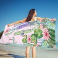 thumbnail image 5 of Fwttom Fine Fiber Beach Towel Light Bath Towel Sand Beach Blanket Travel Swimming Pool Multifunctional Towel 28x60 Inches, Camping Essentials and Beach Essentials, 5 of 7