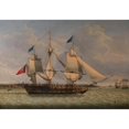 thumbnail image 2 of Robert Salmon 18x14 Black Ornate Wood Framed Double Matted Museum Art Print Titled - Man o- War off Liverpool, 2 of 5