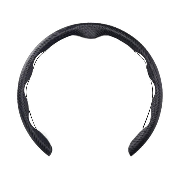 Protector de cubierta de volante, cómodos accesorios para el interior del coche, piezas de reparación, suministros profesionales, instalación sencilla Negro
