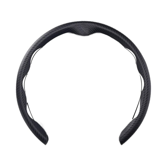 Protector de cubierta de volante, cómodos accesorios para el interior del coche, piezas de reparación, suministros profesionales, instalación sencilla Negro