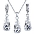 thumbnail image 2 of Xinyolin 3 Pcs/Set Lady Earrings Lightweight - Shiny Faux Crystal Exquisite Women Necklace for Gift, 2 of 8