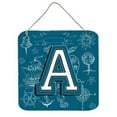 thumbnail image 2 of Carolines Treasures CJ2014-RDS66 Letter R Sea Doodles Initial Alphabet Wall or Door Hanging Prints 6HX6W multicolor, 2 of 7
