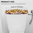 thumbnail image 5 of ZIATUBLE Cow Print Toilet Top Cover Sunflower Toilet Water Tank Cover with Elastic Bottom Toilet Tank Cover Protector Toilet Tank Lid Covers for Bathroom Fits for Most Toilet Tank, 5 of 5