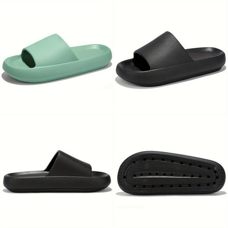 

HUNANYG Pillow Slippers Men Women House Shoe Slide Sandals Cushioned Thick Sole