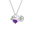 thumbnail image 2 of Delight Jewelry Silvertone 3-D Bunny - Purple Heart Nurse Strong Zoe Necklace, 2 of 4