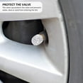 thumbnail image 3 of Valve Stem Caps 4 PCS Waterproof Dustproof Crystal Valve Caps Anti-Wear Corrosion Resistant Tire Valve Caps Screw-On Bling Rhinestone Tire Caps with 0.3in ID for Cars, 3 of 8