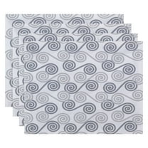 Simply Daisy 18" x 14" Rip Curl Geometric Print Placemat, Set of 4