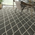 thumbnail image 6 of Nourison Geometric Shag Tribal Silver 7'10" x 9'10" Area Rug, (8x10), 6 of 9