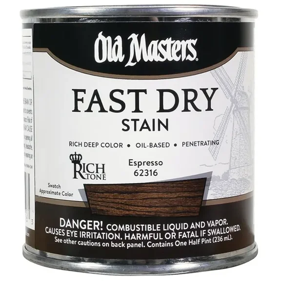 Old Masters 62316 0.5 Pint Espresso Rich Tone Fast Dry Stain