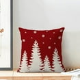 thumbnail image 3 of Christmas Pillow Covers 16x16 Inch Set of 2 Red White Christmas Tree Snowflakes Decor Throw Pillows Winter Xmas Holiday Outdoor Cushion Cases for Couch Bed Decorations, 3 of 6