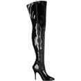 thumbnail image 6 of Pleaser Women's Seduce-3000 Thigh-high Boots 14 Black Str Patent, 6 of 7