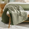 thumbnail image 2 of Better Homes & Gardens Sweater Knit Oversized Couch Throw Blanket, Pesto Cream, 50 x 72 in, 2 of 5