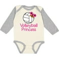 thumbnail image 3 of Inktastic Volleyball Butterfly Princess Girls Long Sleeve Baby Bodysuit, 3 of 5