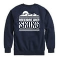 thumbnail image 2 of Instant Message - Home Skiing - Youth Crew Fleece Sweatshirt, 2 of 5