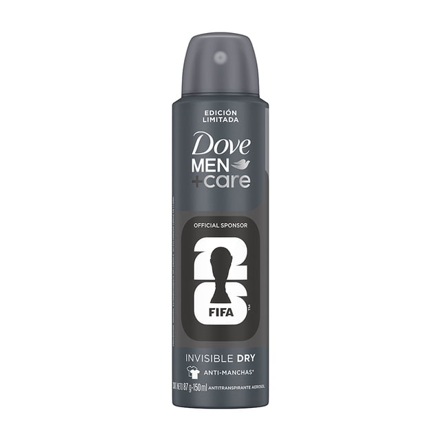 Desodorante Dove Men+Care invisible dry en aerosol para caballero 89 g