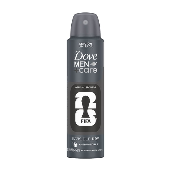 Desodorante Dove Men+Care invisible dry en aerosol para caballero 89 g