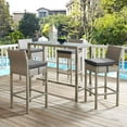 thumbnail image 7 of Modway Conduit 5 Piece Outdoor Patio Wicker Rattan Set in Light Gray Charcoal, 7 of 7