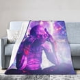 thumbnail image 2 of Super Soft Anti-Pilling Flannel Bed Blankets, Cyberpunk Future Cozy Fluffy Warm All Seasons Throw Blanket for Sofa Bedding, 60"x50", 2 of 8