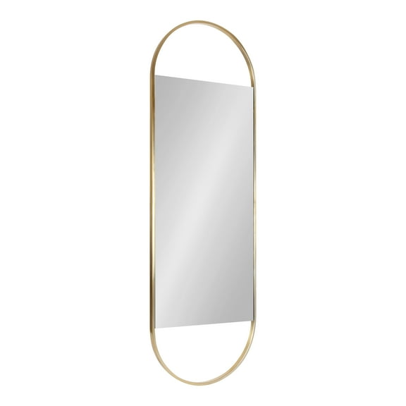 Kate and Laurel Nobles Framed Capsule Mirror, Gold 16x48