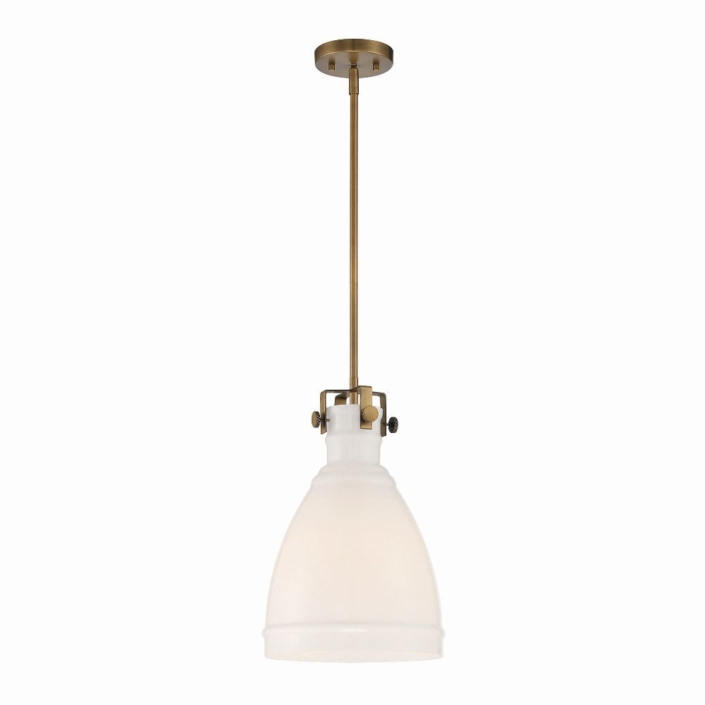 LED  Bulb  Included Sylvania Brookline Vintage Glass Pendant Light Fixture 