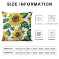 thumbnail image 5 of Creowell Yellow Sunflower Throw Pillow Case Square Cushion Cover Home Decorative Sofa Armchair Bedroom Livingroom Standard Pillowcase, 5 of 5
