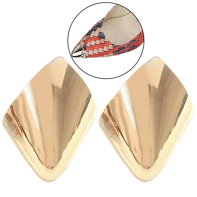 1 Pair Metal Toe Caps Creative Protective Heel Decoration Shoes Supplies